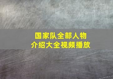 国家队全部人物介绍大全视频播放