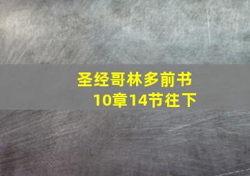 圣经哥林多前书10章14节往下