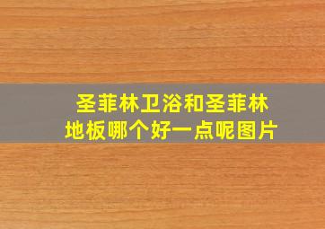 圣菲林卫浴和圣菲林地板哪个好一点呢图片