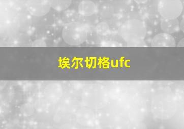 埃尔切格ufc