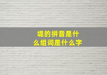 堤的拼音是什么组词是什么字