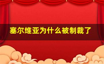 塞尔维亚为什么被制裁了