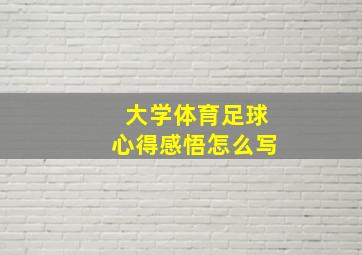 大学体育足球心得感悟怎么写