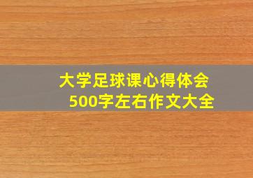 大学足球课心得体会500字左右作文大全