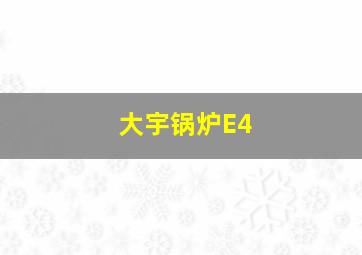 大宇锅炉E4