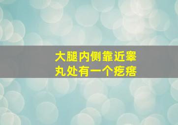 大腿内侧靠近睾丸处有一个疙瘩