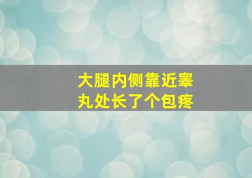 大腿内侧靠近睾丸处长了个包疼