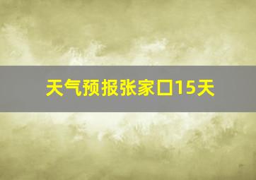 天气预报张家囗15天