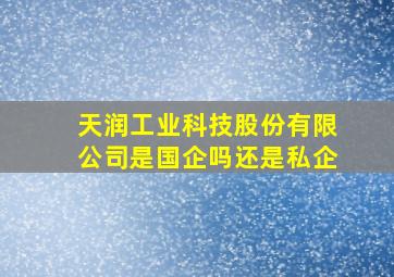 天润工业科技股份有限公司是国企吗还是私企