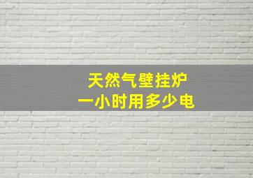 天然气壁挂炉一小时用多少电