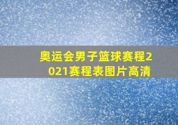 奥运会男子篮球赛程2021赛程表图片高清