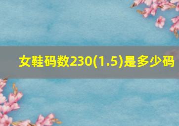 女鞋码数230(1.5)是多少码