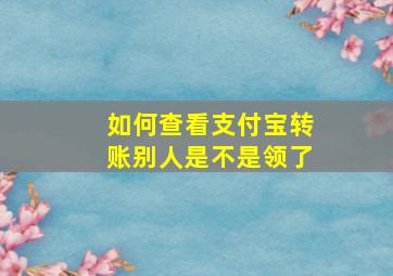 如何查看支付宝转账别人是不是领了