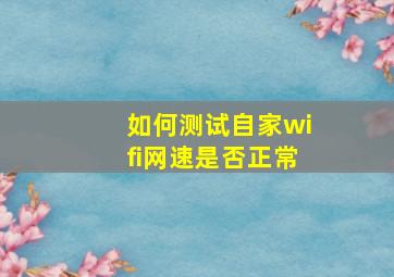 如何测试自家wifi网速是否正常