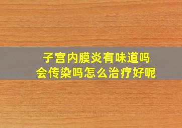 子宫内膜炎有味道吗会传染吗怎么治疗好呢