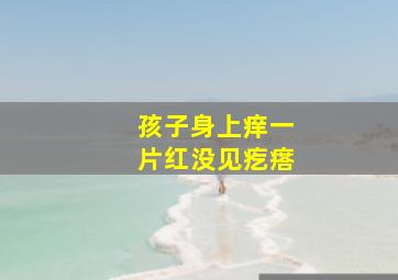 孩子身上痒一片红没见疙瘩