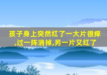 孩子身上突然红了一大片很痒,过一阵消掉,另一片又红了