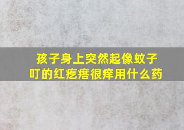 孩子身上突然起像蚊子叮的红疙瘩很痒用什么药