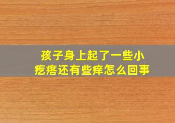 孩子身上起了一些小疙瘩还有些痒怎么回事