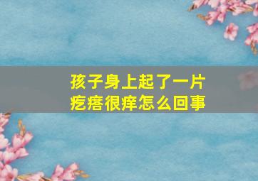 孩子身上起了一片疙瘩很痒怎么回事