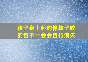 孩子身上起的像蚊子咬的包不一会会自行消失