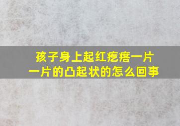 孩子身上起红疙瘩一片一片的凸起状的怎么回事