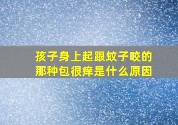 孩子身上起跟蚊子咬的那种包很痒是什么原因