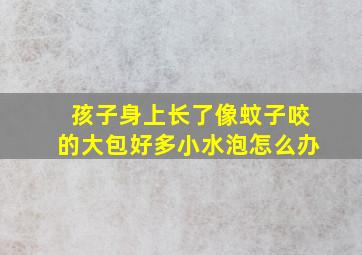 孩子身上长了像蚊子咬的大包好多小水泡怎么办