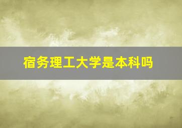 宿务理工大学是本科吗