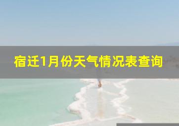 宿迁1月份天气情况表查询