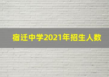 宿迁中学2021年招生人数