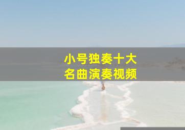 小号独奏十大名曲演奏视频