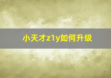 小天才z1y如何升级