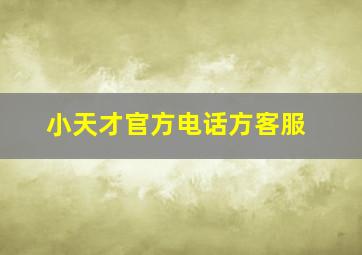 小天才官方电话方客服