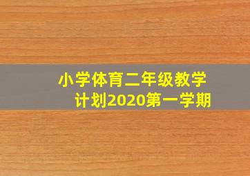 小学体育二年级教学计划2020第一学期