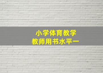 小学体育教学教师用书水平一