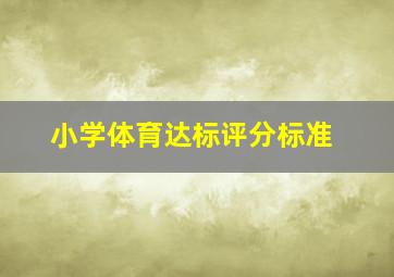 小学体育达标评分标准