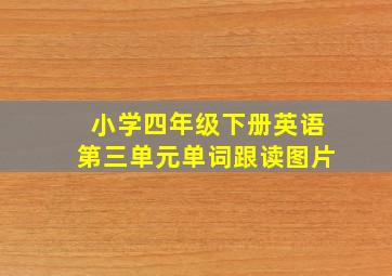 小学四年级下册英语第三单元单词跟读图片