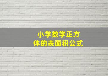 小学数学正方体的表面积公式