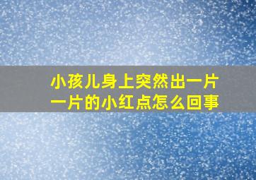 小孩儿身上突然出一片一片的小红点怎么回事