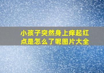 小孩子突然身上痒起红点是怎么了呢图片大全