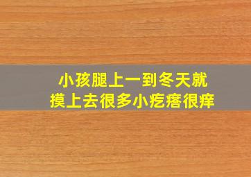 小孩腿上一到冬天就摸上去很多小疙瘩很痒