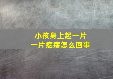 小孩身上起一片一片疙瘩怎么回事