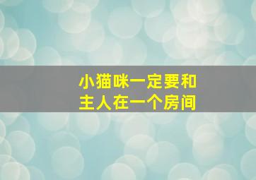 小猫咪一定要和主人在一个房间