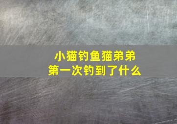 小猫钓鱼猫弟弟第一次钓到了什么