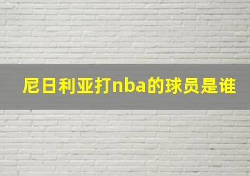 尼日利亚打nba的球员是谁