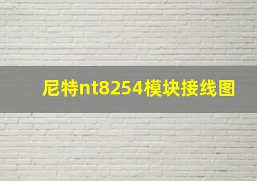 尼特nt8254模块接线图