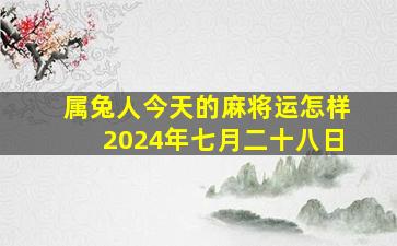 属兔人今天的麻将运怎样2024年七月二十八日