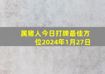 属猪人今日打牌最佳方位2024年1月27日