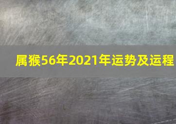 属猴56年2021年运势及运程